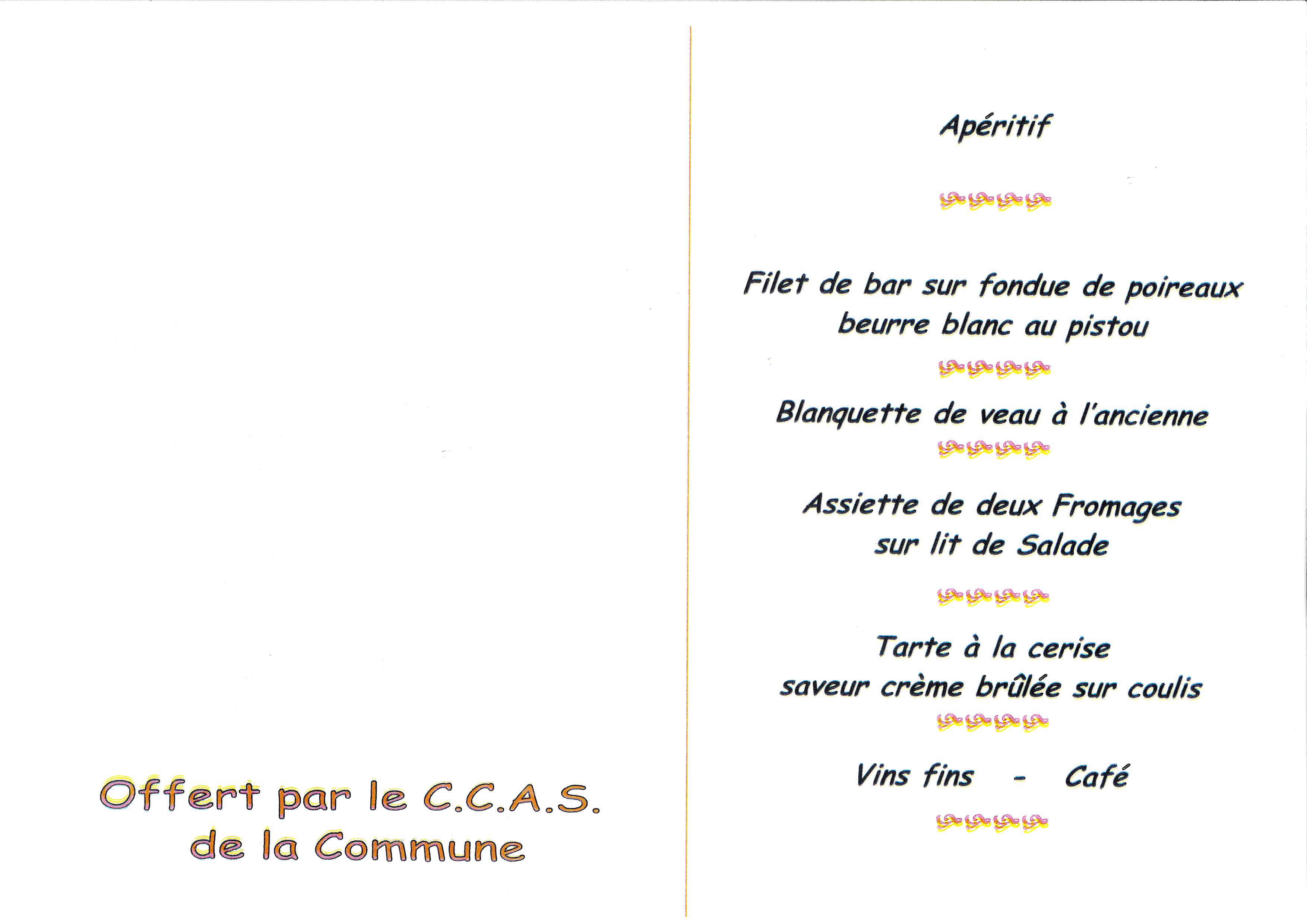 menu repas menu repas